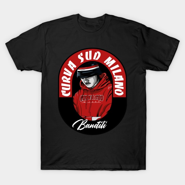 curva sud milano T-Shirt by lounesartdessin